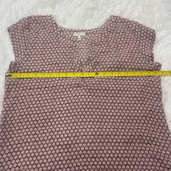 Joie Tashi 100% Silk Printed Powder Pink Short Sleeve Blouse Women’s Size Medium - Picture 8 of 9